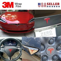 Tesla Model S New Fascia Badge Emblem 3M Vinyl Sticker Overlay 8 Decal B... - £19.17 GBP