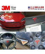 Tesla Model S New Fascia Badge Emblem 3M Vinyl Sticker Overlay 8 Decal B... - £19.01 GBP
