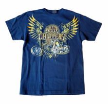 Vintage Jesse James West Coast Choppers Navy Blue Top T Shirt Med - £36.16 GBP