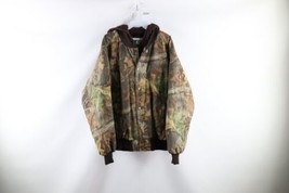 Vintage Cabelas Mens Large Chamois Cloth Camouflage Quilt Lined Hooded J... - $98.95
