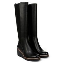 Naturalizer Soul Women&#39;s Size 7W Black Adrian Wide Calf Knee High Wedge ... - $119.99