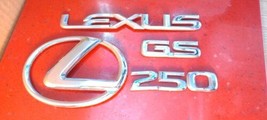 13-16 Oem Lexus GS250 Emblem Chrome Rear Trunk 2012, 2013, 2014, 2015 Set - £28.52 GBP