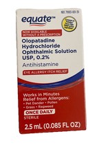 Equate Eye Allergy Itch Relief Solution, Olopatadine 0.2%, 2.5 ml Pataday - $259.10 MXN