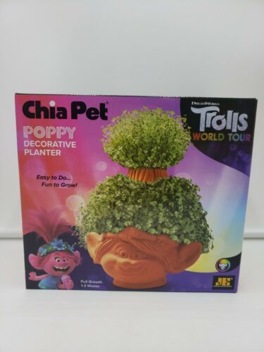 NEW Chia Pet DreamWorks Trolls World Tour Pottery Planter Fun Educational Gift - $23.66