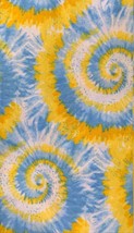Create It Pre-Cut Cotton Fabric, Tie Dye Yellow Blue, Fat Quarter, 18&quot; X 21&quot; - £3.10 GBP
