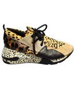 Steve Madden Cliff Sneakers Womens 9 Multi Animal Print Leather Low Top ... - $37.04