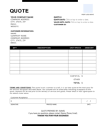 Customizable Quote Form - Microsoft Word - €1,53 EUR Customizable Quote Form - Microsoft Word - €1,53 EUR