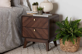 Sorrento Walnut Brown 2-Drawer Nightstand - $2,102.35 MXN