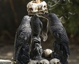 Gothic Wicca Quoth Trio Ravens Nevermore With Skulls Backflow Incense Bu... - $26.99