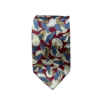 Robert Talbott Mens Tie Burgundy Gray Yellow Geometric Pattern Silk 59.5... - £13.75 GBP