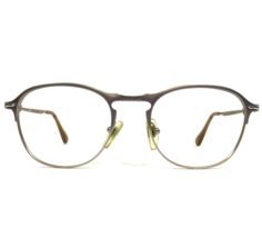 Persol Eyeglasses Frames 7007-V 1071 Grey Gold Round Full Rim 49-19-145 - $74.58