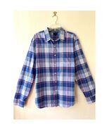 J.Crew Sz XL Shirt Mens Button Down Cotton Long Sleeve Plaid Chest Pocke... - $18.64