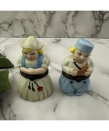 Department 56 Vintage Dutch Boy Girl Hinged Trinket Box Figurines White ... - $658.72 MXN