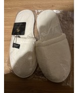 100% Terry Light Weight Cotton Slippers  Unisex Ivory Size 2x-3X NEW - $18.48