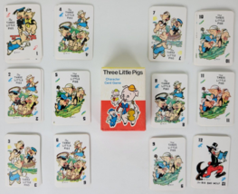 Vtg Walt Disney Productions Three Little Pigs Character Card Game Russell w. Box - $14.85