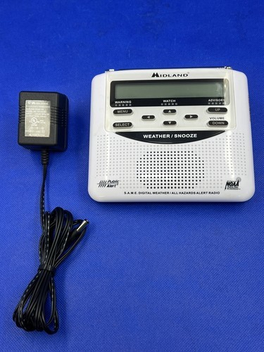 Midland WR-120 Emergency Weather Alert Radio with Alarm Clock White with... - £15.00 GBP
