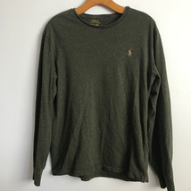 Polo Ralph Lauren Shirt S Green Long Sleeve Crew Neck Small Pony Rugby - £13.75 GBP