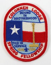 Vintage 1986 Colonneh 137 Spring Fellowship 40 WWW OA Boy Scouts BSA Camp Patch - £9.33 GBP