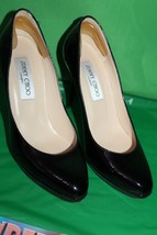 Jimmy Choo Black Patent Leather Stiletto High Heel Shoes Size Women&#39;s 36.5 - $277.19