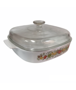 Corning Ware A 10 B Le Romarin Spice Of Life 10x10x2 Sq Casserole With L... - £38.47 GBP