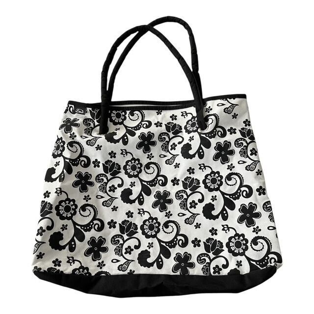 Leenie American Studio Large Black and White Paisley Tote Bag – Canvas - $9.61