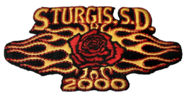 Sturgis Black Hills Motorcycle Rally 2000 Patch Emblem South Dakota Embroidered - £7.06 GBP