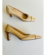 COACH VTG Sz 7.5 Camel Color Leather Cathy Spectator Pump Heels Shoes Sl... - $179.59 CAD