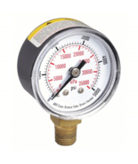 Pressure Gauge 0 to 5000 PSI 1/8&quot; MNPT ABS Plastic Black Brass Bronze Bo... - $11.48 CAD