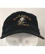 Navy Seabees Can Do Black Embroidered Baseball Cap Hat Snapback Trucker - £11.14 GBP