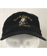 Navy Seabees Can Do Black Embroidered Baseball Cap Hat Snapback Trucker - $14.22