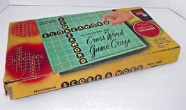 Scoreaword Cross Word Game Letters Craze Transogram 1953 Complete Solitaire Vtg - £20.31 GBP