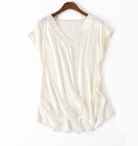 Ilk blouse v neck sleeveless office wear casual elegant natural silk blouses solid real thumb200