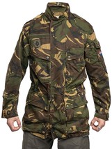 vintage Dutch Army parka shell Jacket military camouflage camo DPM 90s woodland - £19.52 GBP
