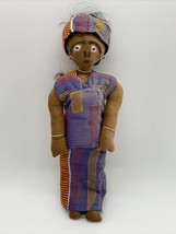 Vintage African Cloth Doll with Baby Hand Painted Face  Estate Find  A7 - £8.25 GBP