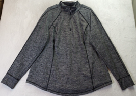 Torrid Sweatshirt Womens Size 3 Gray Black Pinstripe Nylon Long Sleeve 1... - $26.72