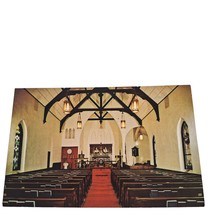 Postcard St Andrew&#39;s Episcopal Church Big Rapids Michigan Chrome Unposted - £5.44 GBP