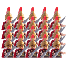 20 Pc/Set Medieval Military Figures Roman Knight Soldier Sword Red Helmet XH1730 - $20.00