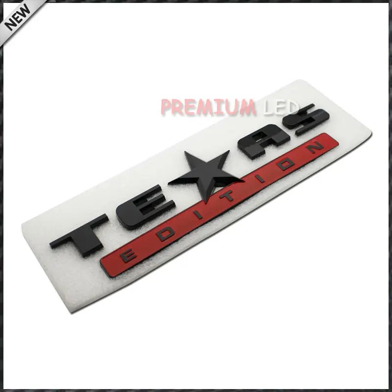 Black Red Finish 3D Texas Edition Emblem s For Silve, GMC Sierra (Also Universal - £55.71 GBP