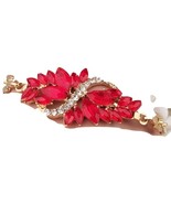 Mele  Fashion Jewelry 18k Gold Plated Leaf Stones Bangle Bracelet Holida... - £11.14 GBP