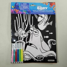 Finding Dory Velvet Coloring Sheet with Markers Black Velvet Sheet Rare ... - $7.95