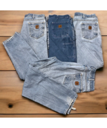 Lot 4 Carhartt Pants Jeans Worn 40 x 32 Distressed 1 Pair Carpenter Styl... - £78.41 GBP