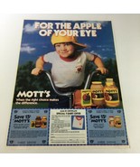 VTG Retro 1986 Mott&#39;s Apple-Based Juices &amp; Sauces Print Ad Coupon - £14.90 GBP