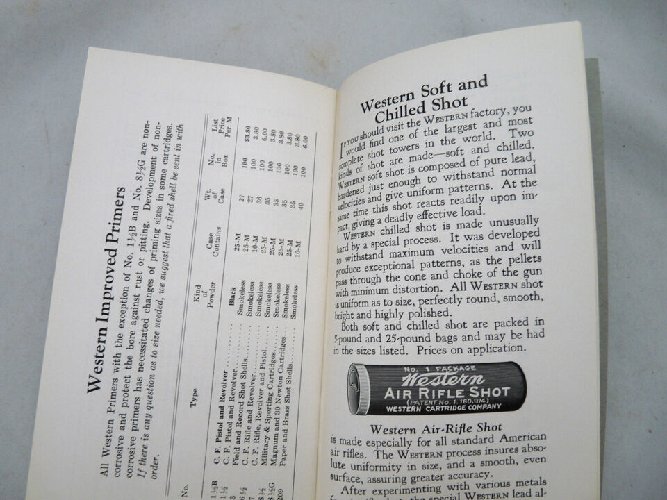 Western advertising price list ammunition targets traps 1933 E Alton IL Item image 3