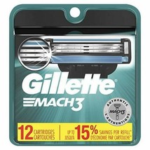 Gillette Mach3 Men&#39;s Razor Blades - 12 Refills - £22.37 GBP