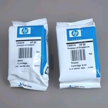HP 92 Black C9362W &amp; HP 93 Tri-Color C9361W InkJet Cartridges Genuine NE... - $14.53