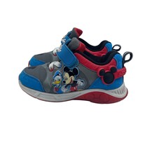 Mickey Mouse Disney Junior Light Up Shoes Hook Loop Toddler Kids 10 - $17.81