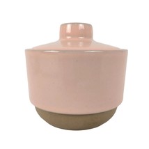 Vintage Midwinter Stoneware CORAL SAND Pink Sugar Bowl with Lid, Japan - £15.46 GBP