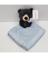 New Carters Black Bear Lovey Blue Baby Security Blanket Cuddle Plush - $27.62