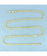 Mens 24 Inch Rope Link Chain Necklace in 14k Yellow Gold - $38,274.35 MXN