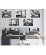Set of 5 Home Decor Modern Canvas Wall Art Famous Cityscape Pictures 12&quot;... - $34.64